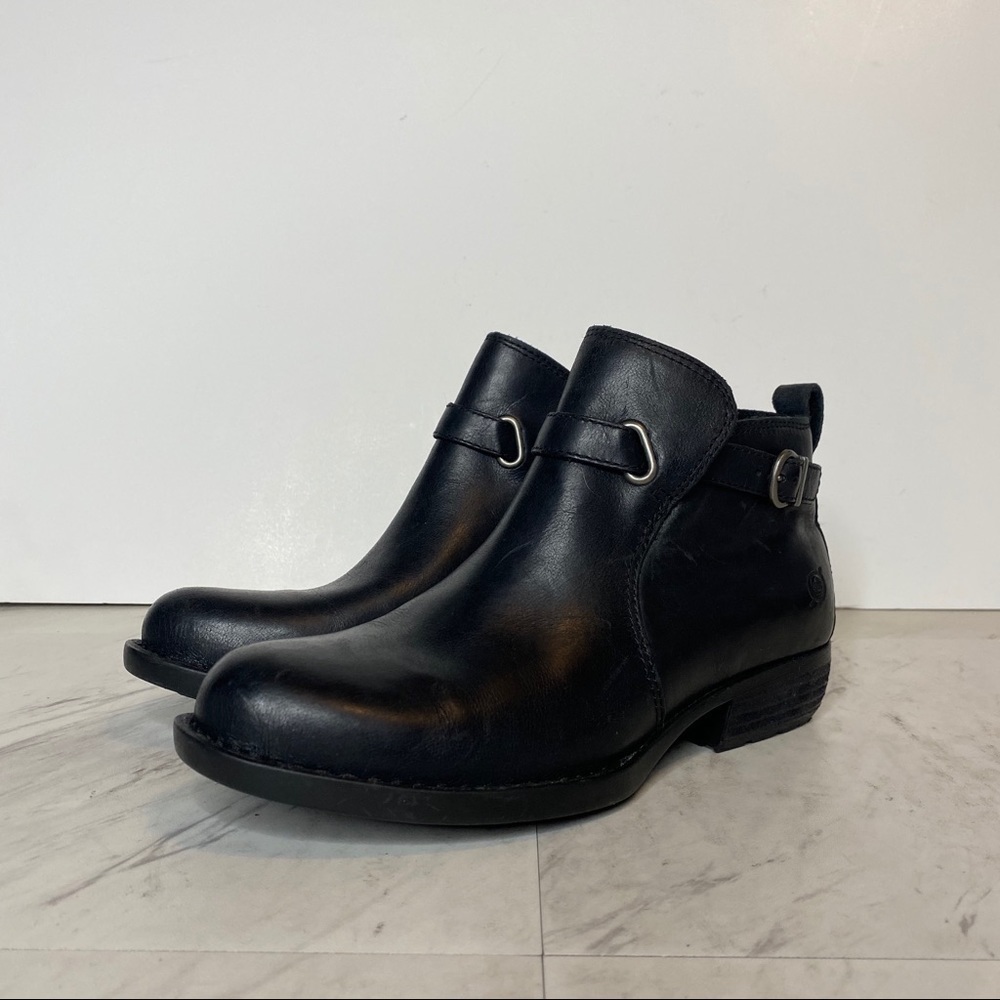 New! Born Tanaro Leather Chelsea Black Bootie 6M - Picture 14 of 14